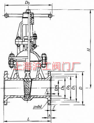 Z40H��Z40Y��Z40W �� PN40��PN63 ���Шʽ�l�y���μ��Y(ji��)��(g��u)�ߴ�ʾ��D