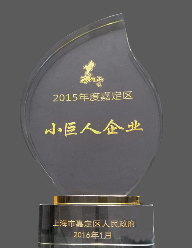 2015年度嘉定區(qū)小巨人企業(yè)獎(jiǎng)杯-上海滬工閥門廠